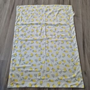 LILA & JACK Lemons and Stripes Baby Blanket EUC